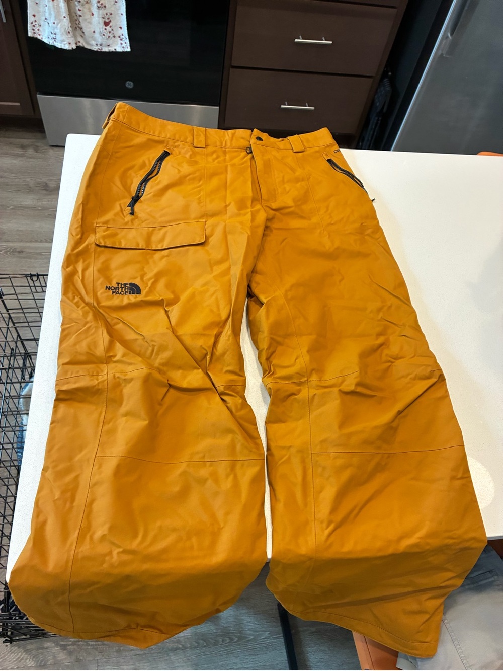 The North Face Men’s Cargo Snow Pants — Mustard/Golden Yellow